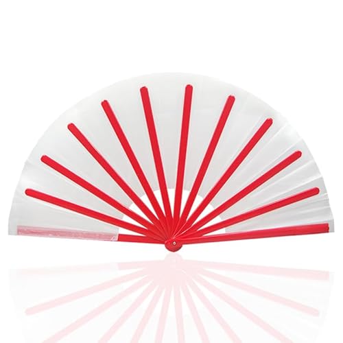 Abanico de manipulación profesional, trucos mágicos, accesorios de mago profesional, ventilador mágico, espectáculo, ilusiones, trucos, accesorios de producción (rojo)