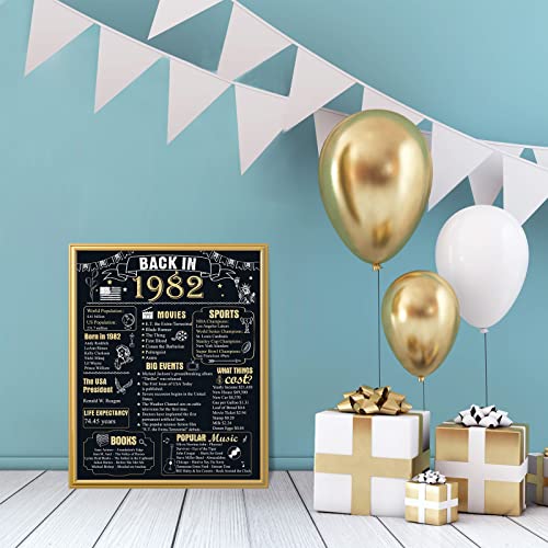Party Greeting BP0519 41Th Birthday Party Decorations Back In 1982 Framed Poster Supplies 41 Years Old Birthday Gifts Card thumb #3