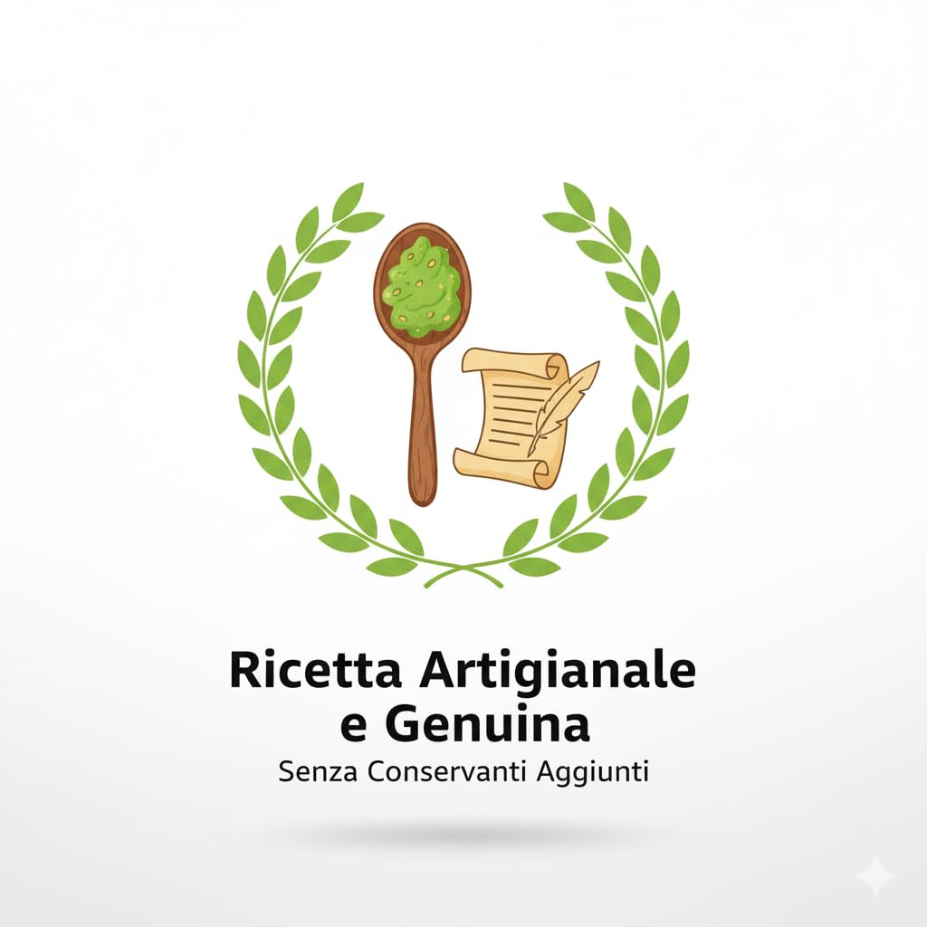Pesto di Pistacchio 1 KG - Pesto Gourmet Artigianale per Pasta, Bruschette e Ripieni - Prodotto di Alta Qualità Siciliana - Le Tre Castagne dell'Etna