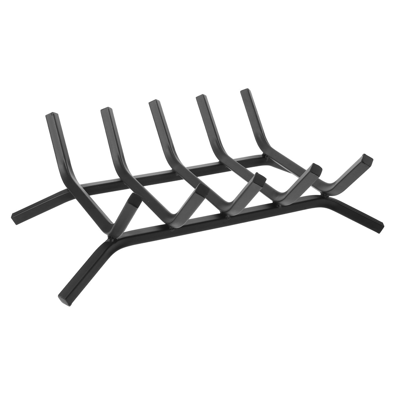Luxshiny Portalegna per Stoccaggio Efficiente Resistente Struttura Robusta in Metallo Nero e Design Moderno Minimalista Accanto al Stufa e Cucina All'aperto