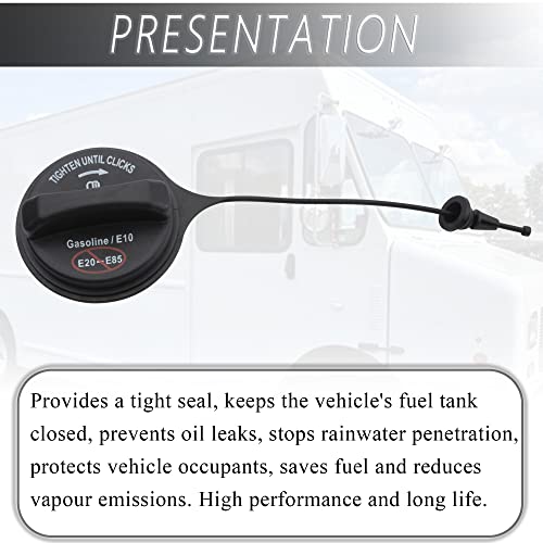 Gas Cap Fuel Tank Cover Fits Ford E-350 E-450 Super Duty F53 68145662Aa Replaces Fc1081 Ac2Z-9030-A #TOP4