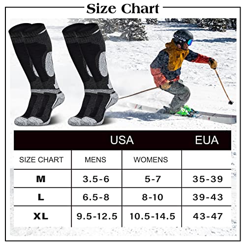 Merino Wool Ski Socks For Cold Weather Hiking Snowboarding Socks Thermal Knee High Warm Heated Socks #TOP5