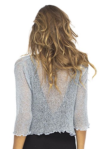 Image of Back From Bali Womens Sheer Shrug Cardigan Lightweight Knit