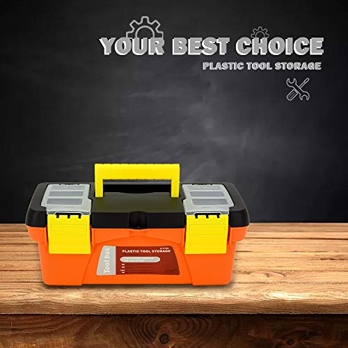 Magdurnus Plastic Tool Box,Portable Tray Toolbox Storage,Hardware Organizer For Home,Craftsman And Garage,Tough Case With Handle And Locking (10Inch) #TOP6