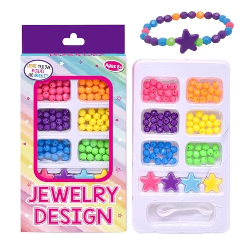 Genérico Perlas Para Pulseras | Para Creación de Pulseras de la Amistad | Kit de Suministros para Artes Creativas De 3 Años | Niñas Niños