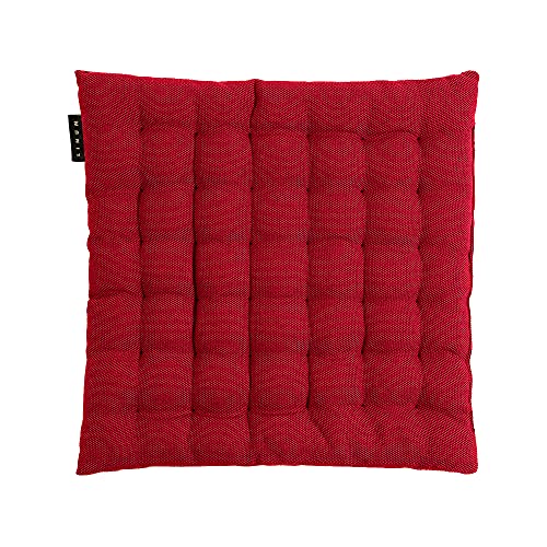 LINUM Pepper Elégante Galette de Chaise 40x40 cm, Coton, Lavable en Machine, Rouge Cover