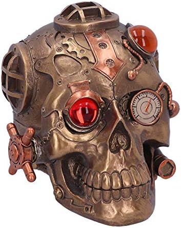Nemesis Now D5064R0 Steampunk Under Pressure Modified Skull Ornament, Polyresin, Bronze, 14.8cm