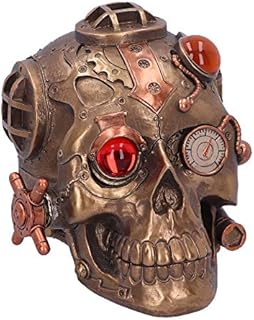 Nemesis Now D5064R0 Steampunk Under Pressure Modified Skull Ornament, Polyresin, Bronze, 14.8cm