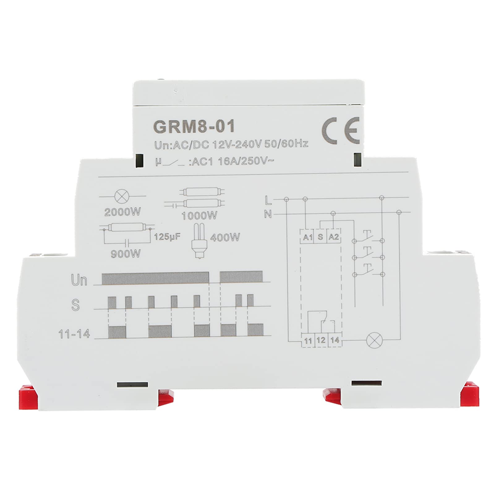 GRM8-01 Stromstoßrelais Für DIN-Schiene - Elektronisches Speicherrelais 12-240V AC/DC
