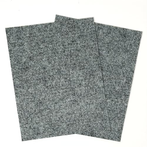 haggiy - Tela de fieltro sin pegamento, varios grosores, 5,0 mm de grosor, gris | DIN A4 (210 x 297 mm)