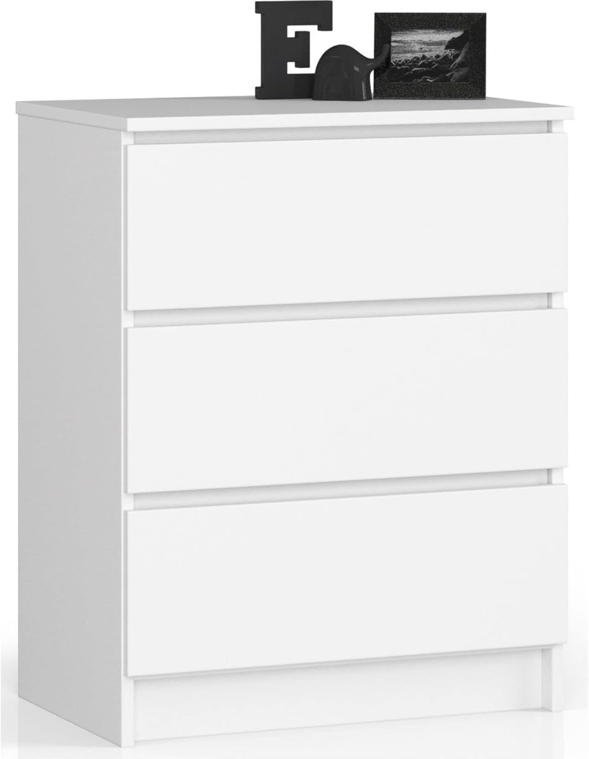 AKORD Cassettiera K60 con 3 Cassetti Credenza Alta Moderna Mobiletto per Soggiorno Sala da