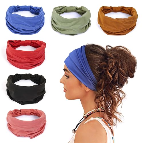 Women's Headband - Loose, Breathable, and Sweat-absorbent Elastic Headband, Suitable for Yoga, Fitness, and Running (Black)