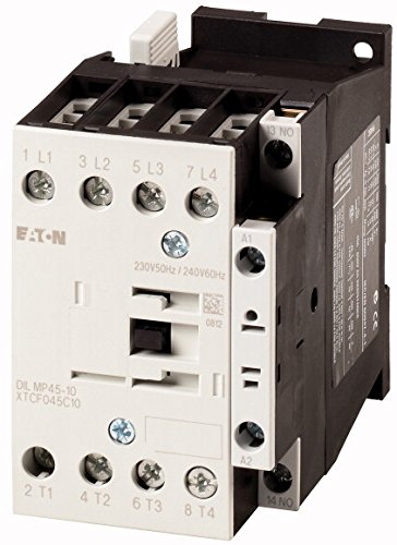 Eaton DILMP32-01(110V50HZ,120V60HZ) Contactor de Potencia, 4 Polos + 1 NC, 32 A/AC1, 110 V 50HZ, 120 V 60HZ