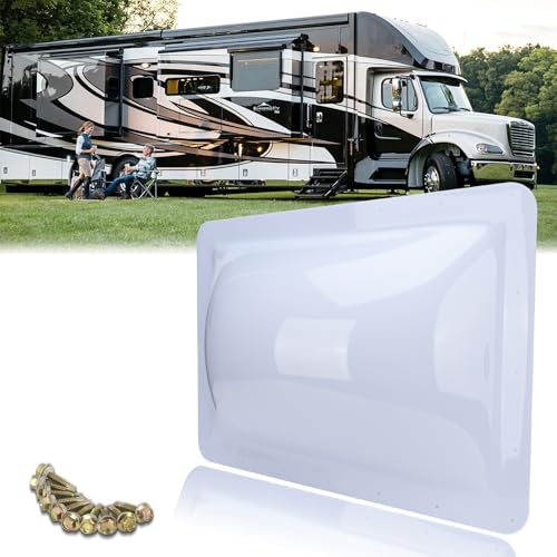 RV Skylight Outer Dome 18x 26 OD Universal Skylight Fits All Standard 14 x 22 Skylight Openings RV Shower Skylight for Camper Trailer Fifth Wheel Motorhome Truck (White)