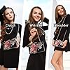 Milisente Damen Clutch Tasche Blumen Abendtasche Hochzeit Bag Elegante Handtasche (Schwarz) #1