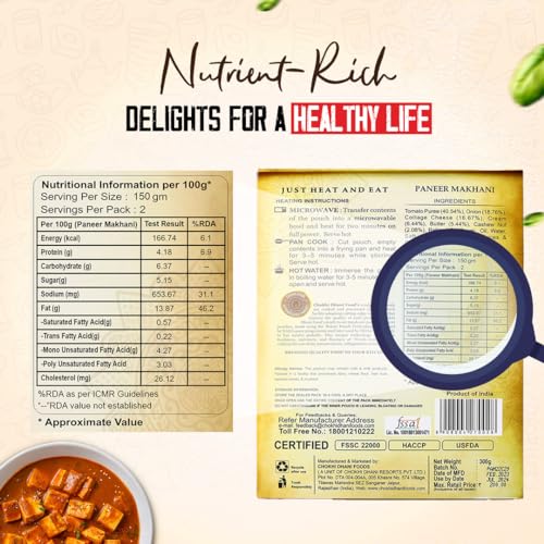 Image of Chokhi Dhani Ready to Eat Combo Pack of 3 | Paneer Makhani, Dal Makhani & Malai Kofta (300g Each) | North Indian Veg Curries | Just Heat & Eat Meals
