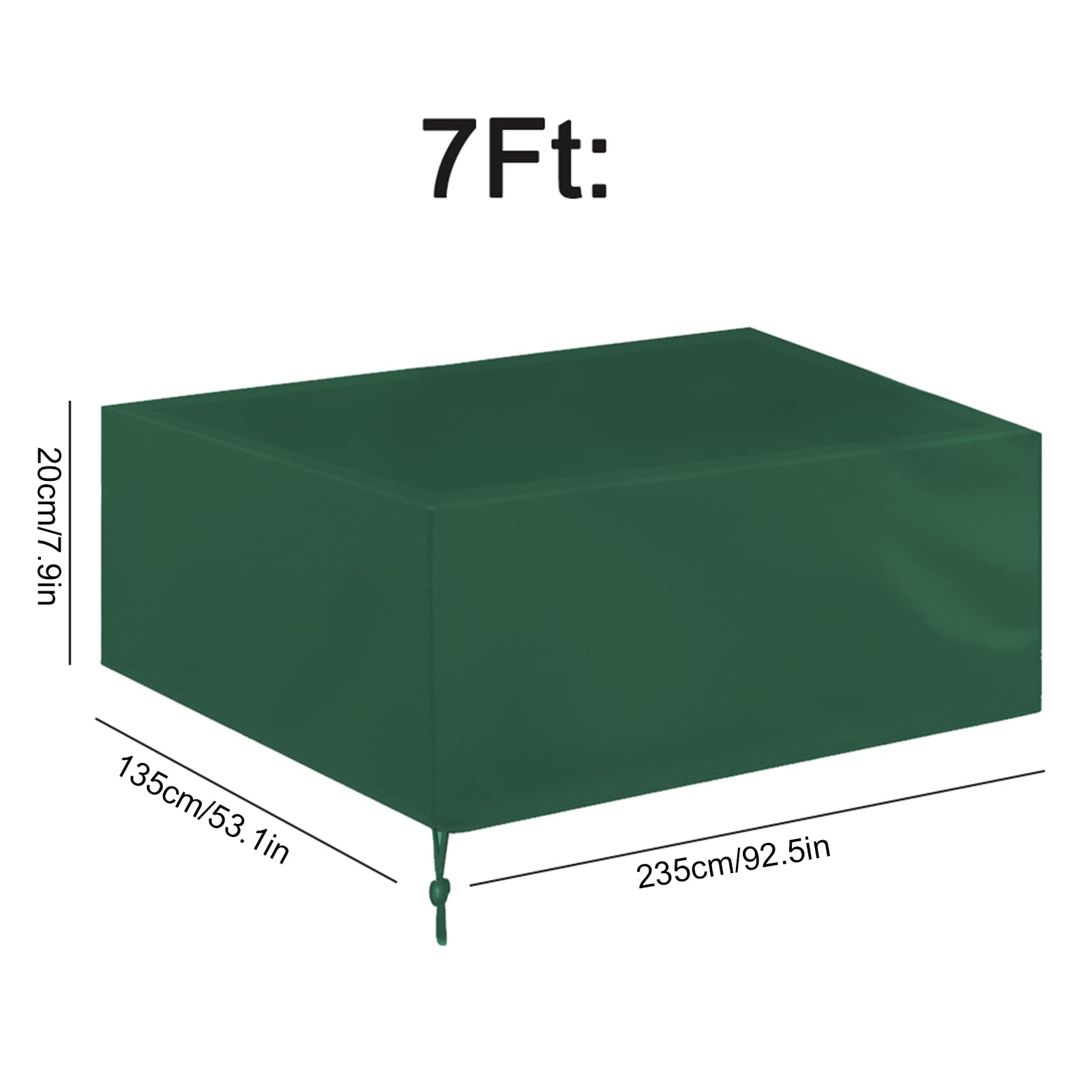 Housse de table de billard 260 x 135 x 82 cm – Protection UV et anti-poussière – Tissu Oxford imperméable – Facile à nettoyer (vert)