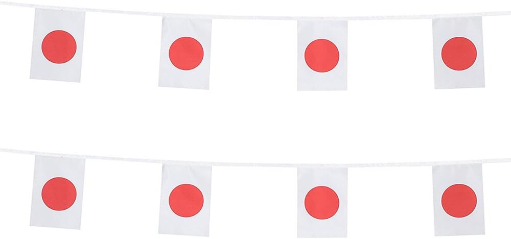 KalaBear Japan Flags,Japanese National Country World Pennant String Flags Banners for Party Events Decorations Classroom Garden Olympics Festival Grand Opening Bar Sports Clubs