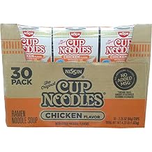 Nissin Cup Noodles, Chicken Flavor 2.25 Ounce ., 30 ct.,, 67.5 Ounce