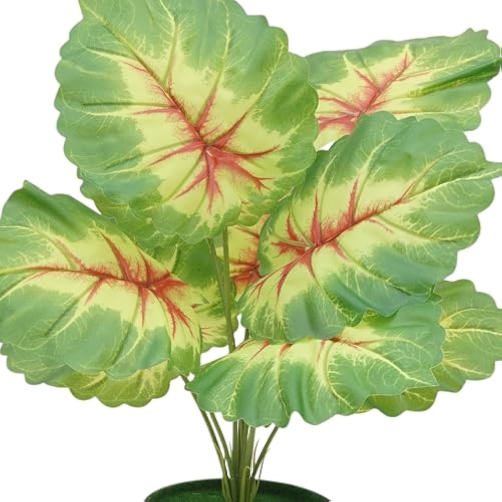 Artificial Caladium Plant, Decorative Faux Greenery