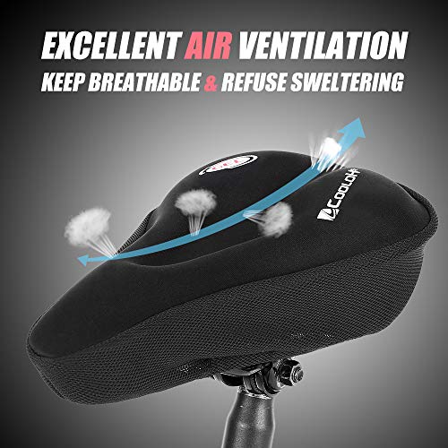 KKmoon Almofada de selim de bicicleta Cobertura de assento de bicicleta de silicone Cobertura de sel