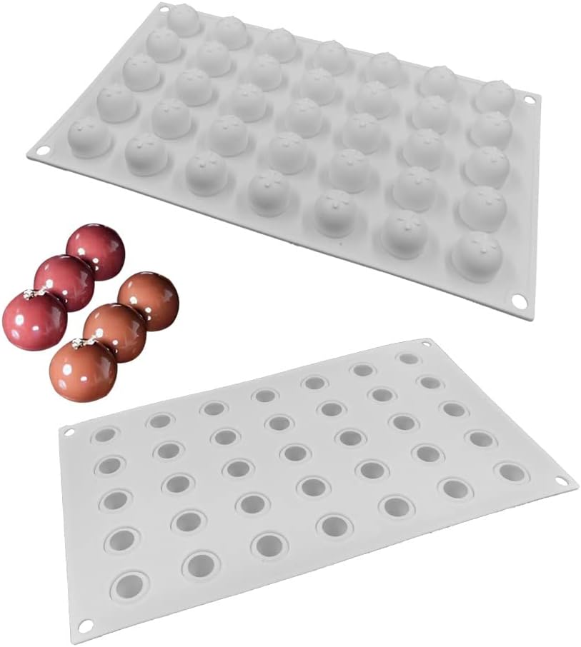 Goldbaking Silicone Ball Chocolate Bombs Mold Small 3D Sphere Candy Truffle Baking Tray Chocolate Mould Ice Jelly Pop Maker (2.2cm diameter)