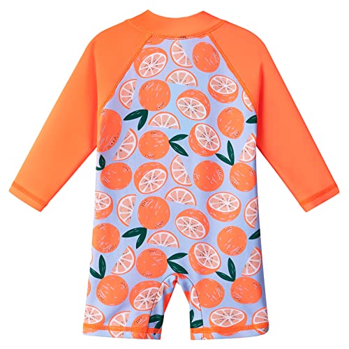 XFGIRLS Baby/Toddler Girls Swimsuit Long Sleeve One-Piece Bathing Suit Rash Guard2