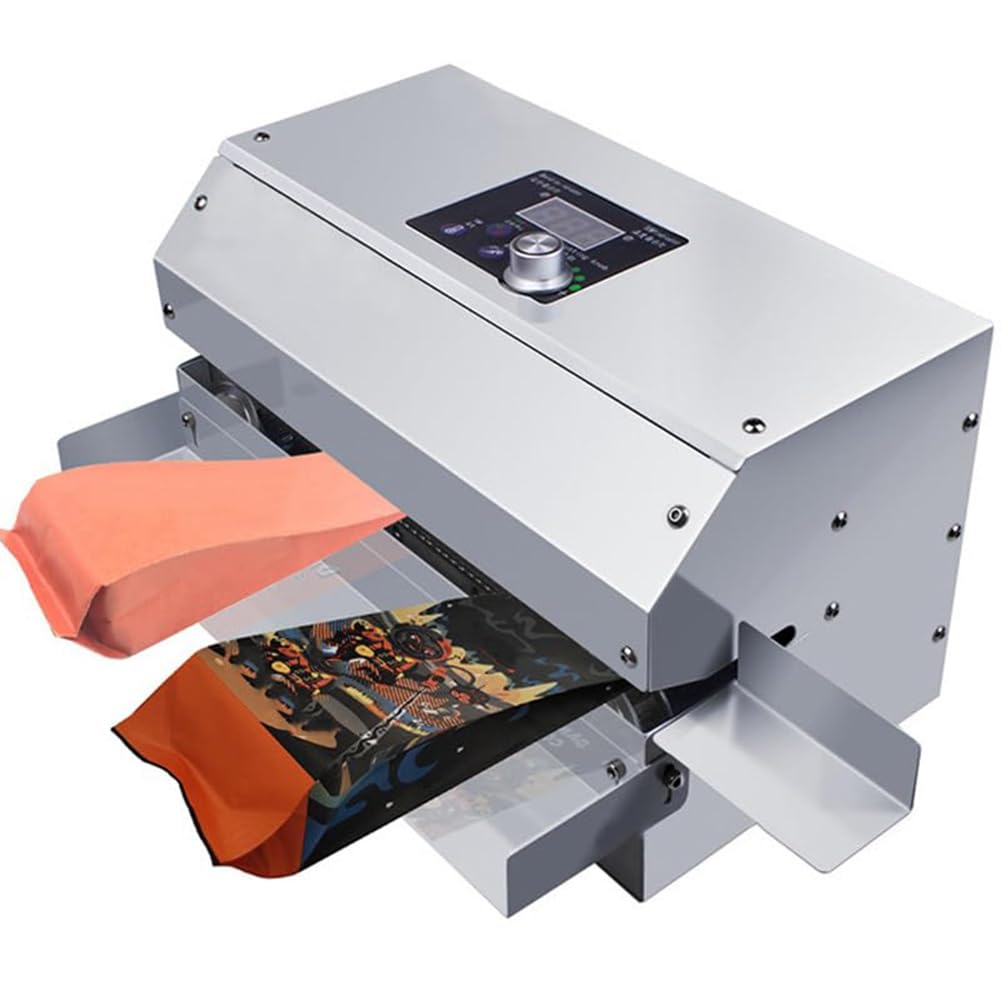 XLTEAM Continuous Band Sealing Machine, Automatic Horizontal Plastic Bag Sealing Machine, with Temp & Speed Adjustment, for Home-made and Business Bread Candies