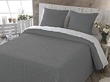 Fundeco - Colcha Bouti IZAN - cama de 150/160 cm. Color Gris