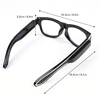 Vista 23 de Ainiv Gafas de luz inalámbrica, 3 modos, LED luminosas, que brillan en la oscuridad, para fiestas, DJ, EDM, Halloween, Navidad Inalámbrico - Rosa