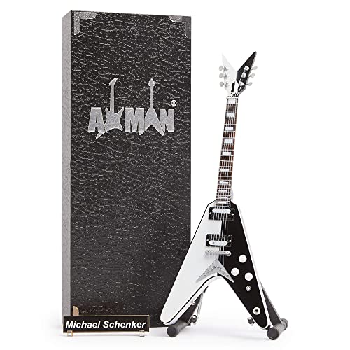 Michael Schenker (UFO) – Réplique de guitare miniature - Les Beatles, Paul McCartney, John Lennon, RIngo Starr, George Harrison Michael Schenker (UFO) – Réplique de guitare miniature