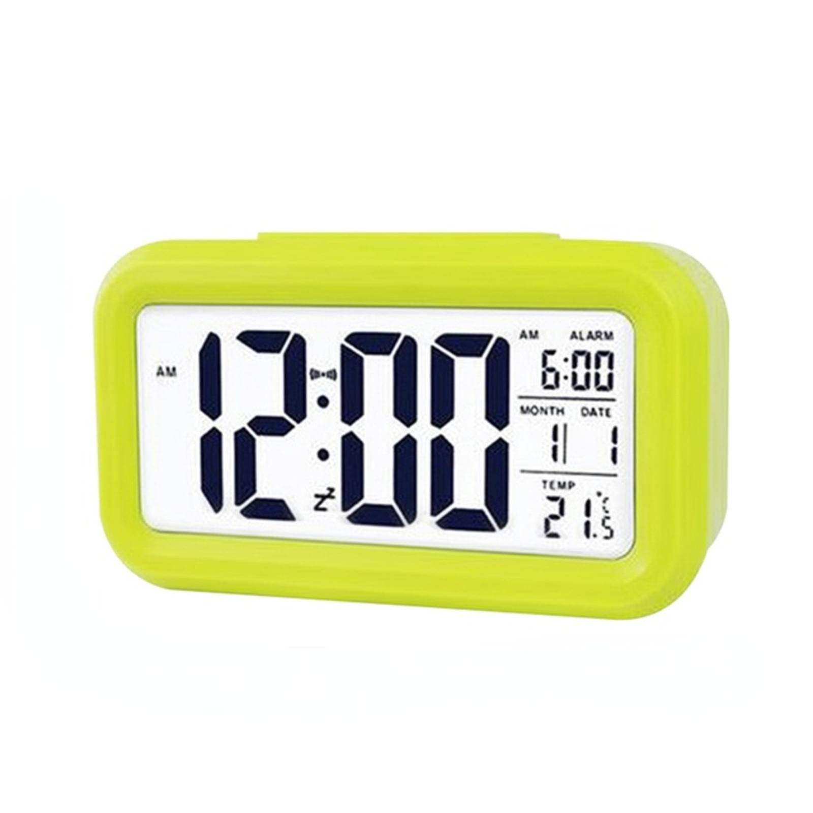 NA LED Display Digital Alarm Clock Desk Clock USB Port Snooze Electronic Clock Temperature Tester-2 Brightness White Light