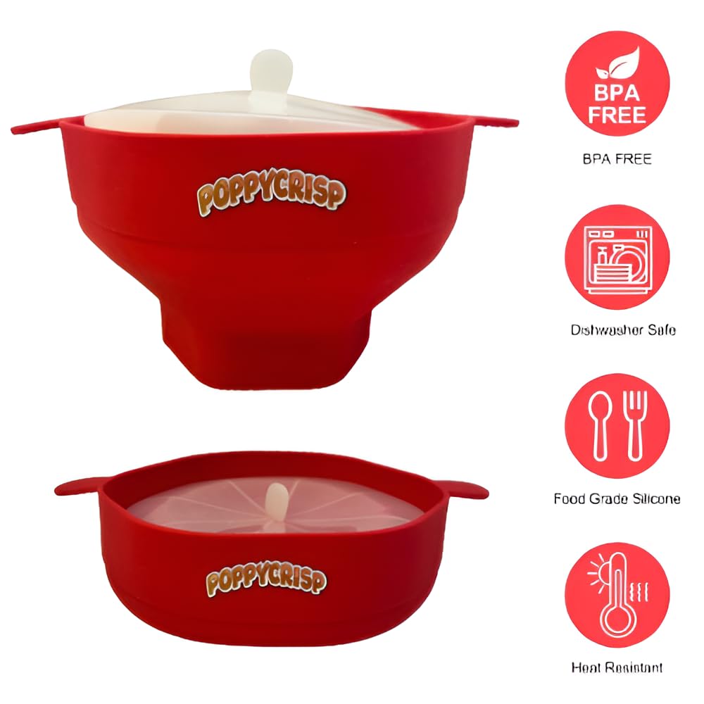 Cuenco plegable de silicona para palomitas, palomitero plegable y microondas, maquina de palomitas de maiz