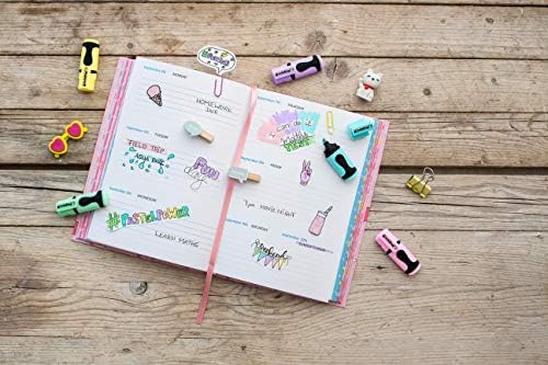 edding 7 mini highlighter set - pastel colours - 4 highlighter pens - chisel nib 1-3 mm - small highlighter in trendy colours - for bullet journals, school, college, university or the office