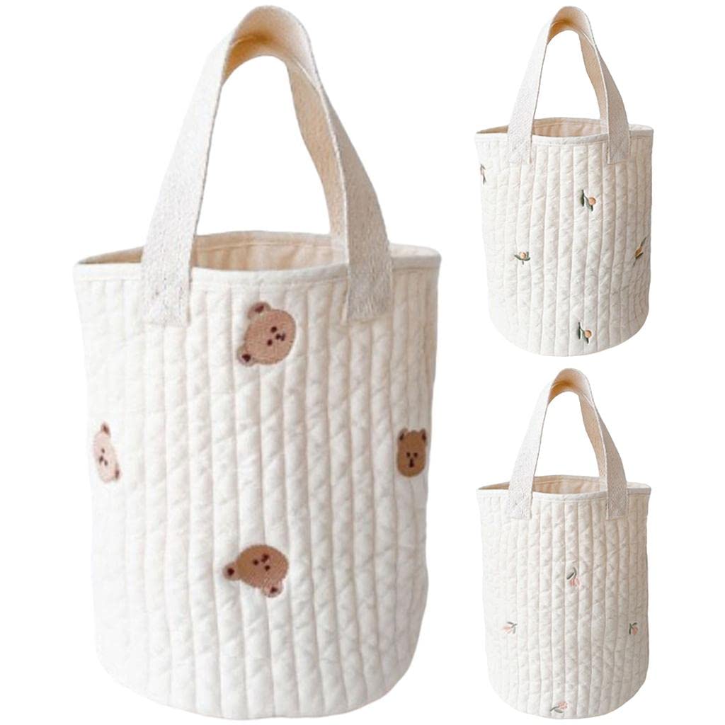 CALANDIS Baby Diaper Caddy Organizer Toys Storage Bag Bedding Diaper Pocket Bear-image-42