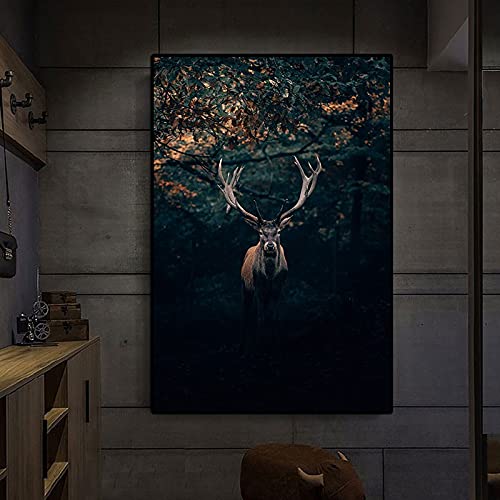 Broderie Diamant Wapiti de Prestige Toile Mosaïque 5D Haute Définition en 80x220cm