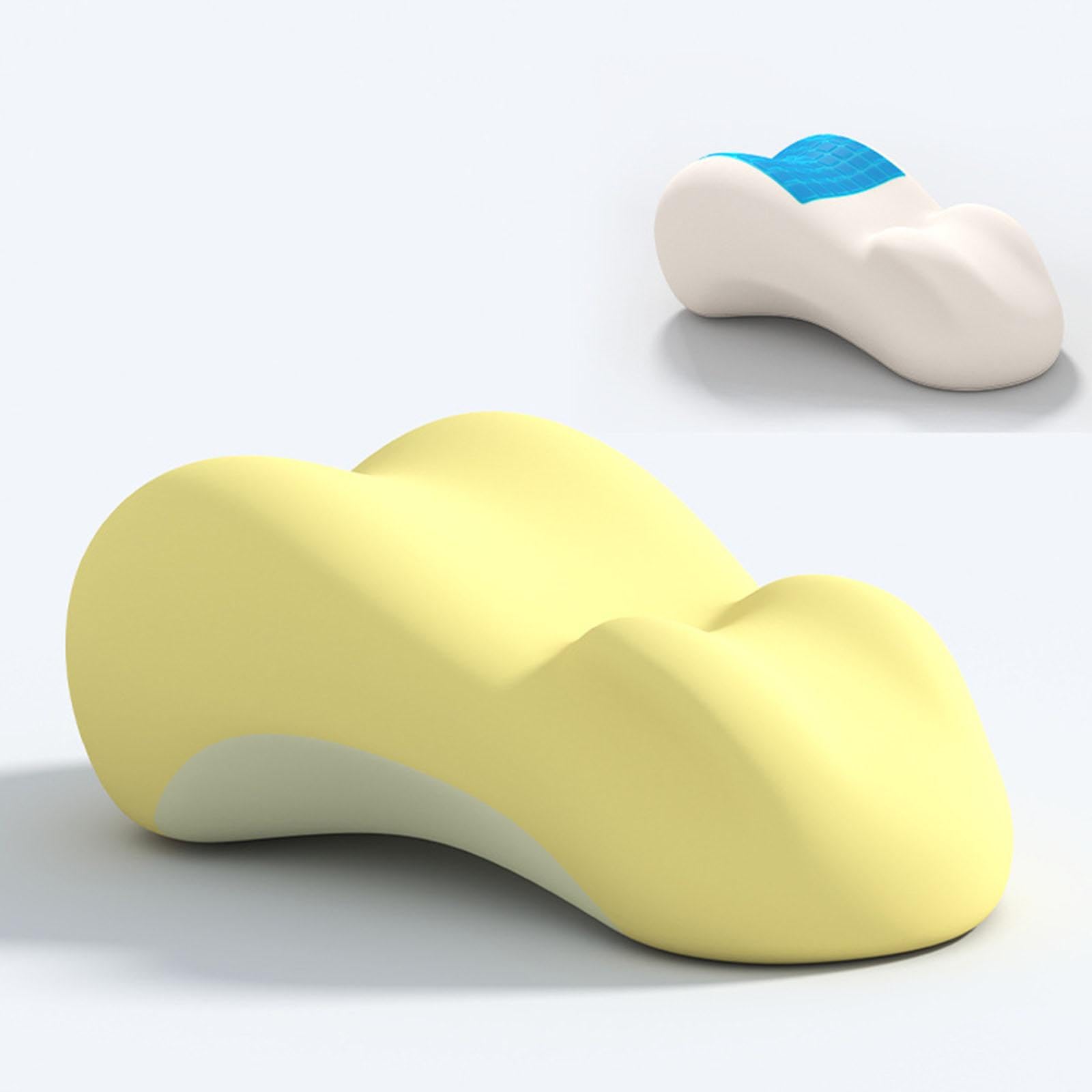 Colcolo Almohada de Lectura para Cama, de Espuma viscoelástica, elevadora de piernas, para sofá, Dormitorio, cómoda, Transpirable, Ligera, versátil, Amarillo