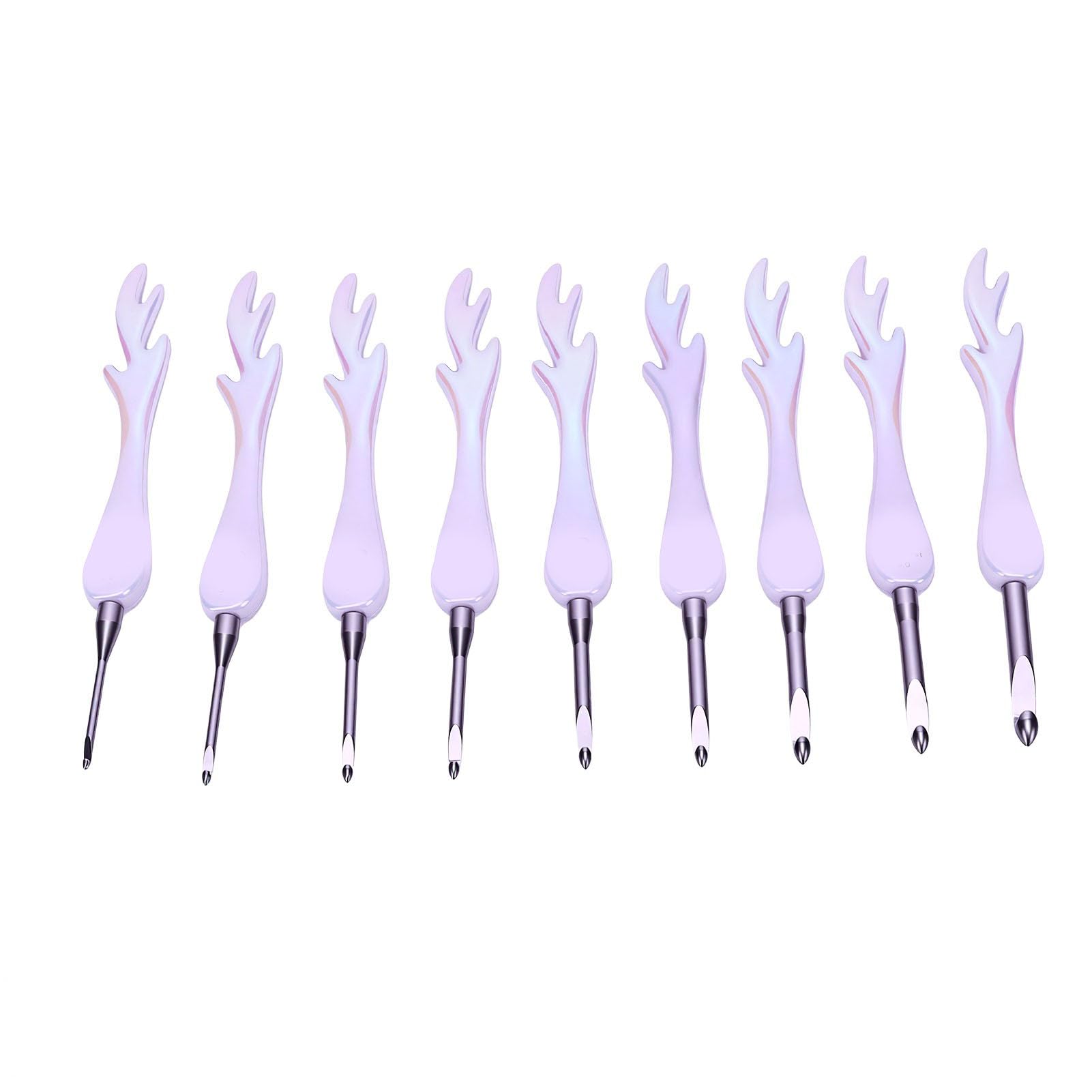 banapoy Set di Uncinetti, 9 Pezzi 2,5-7,0 Mm Punte Scorrevoli Lisce Uncinetti Ergonomici Leggeri, in Alluminio Portatili con, per Principianti Filati per Maglieria Fai-da-te