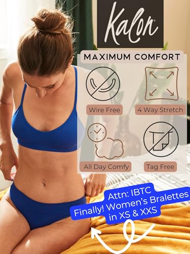 Image of Kalon Women's 4 Pack Demi Padded Bralette Wireless Comfortable Bra