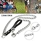 Hundeleine Leder Metall Kettenleine Hundekette,120 cm Trainingsleine Hundeleine Hochleistungs-Hundekette Hunde Leine aus Leder und Metall