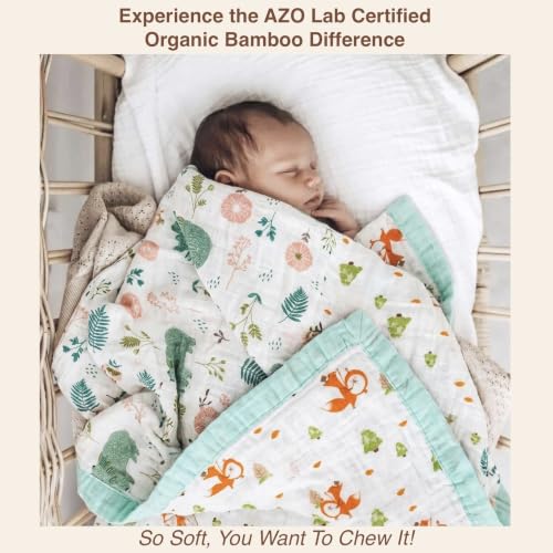 Image of DOTMOM Premium Bamboo 6 Layered Baby Blanket | Hypoallergenic, Antibacterial, Highly Breathable, Super Soft, 0 to 3 Years
