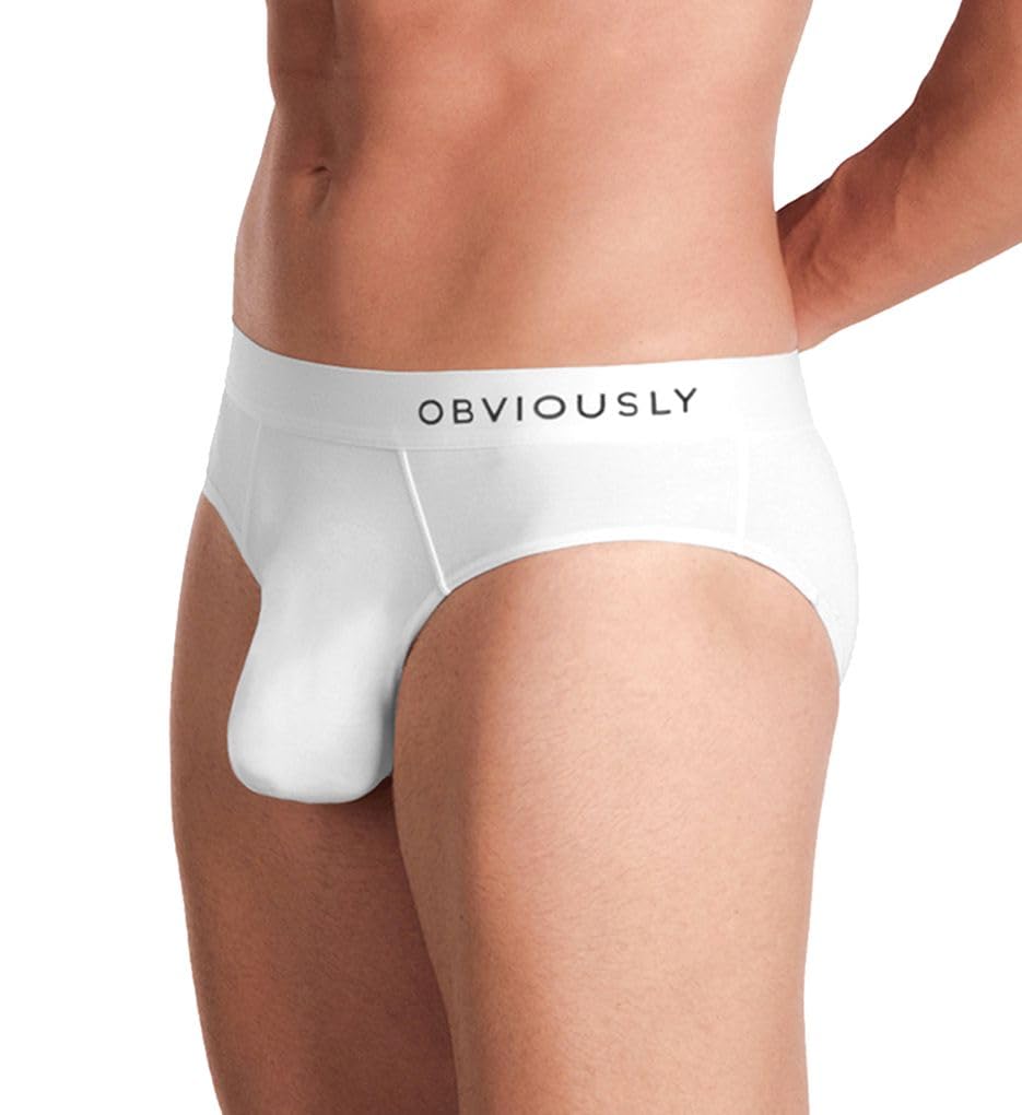 Obviously Men's White Primeman Anatomax Brief Underwear (Xl/42-44)