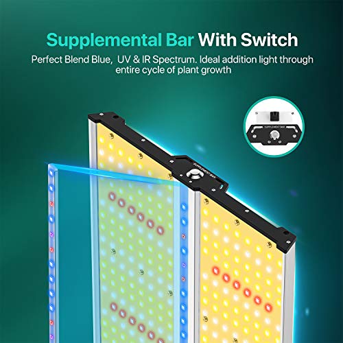 SAYHON 2023 Upgraded SH2000 Led Grow Light,Dimmable Full Spectrum LED Growing Lights with UV&IR for Indoor Plants Increase Yield & Crop Quality, Plant Growing Lamps, for 4x4 Tent - Image 4