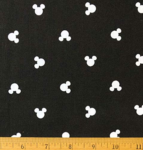 1 Yard - Mini Mickey Mouse Ears Dot Tossed on...