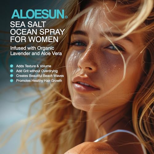 Aloesun Organic Sea Salt Hair Spray - Texture & Volume Hairspray For Men & Women With Aloe Vera & Lavender thumb #2