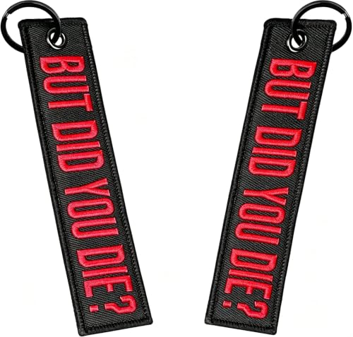 Image of Dreambay 2 Pack Keychain Tag Double Side Embroidery for Motorcycles Scooters Cars and Gifts