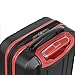 Olympia USA Apache II 21 Inch Expandable Rolling Carry On Lightweight Hardside Double 4 Wheel Spinner Luggage Suitcase with Locking System and Hidden Laptop Compartment, Black/Red