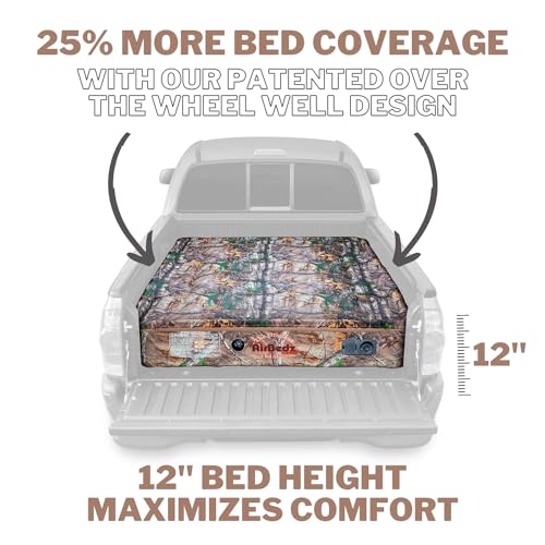 Pittman - Truck Bed Mattress 6.5 Foot Bed > 6ft - The Original Airbedz Truck Bed Air Mattress 6.5 Bed - Full Size Truck Mattress with 25% More Bed Coverage for Pickup Truck Bed Camping - Camo - Thumbnail 3