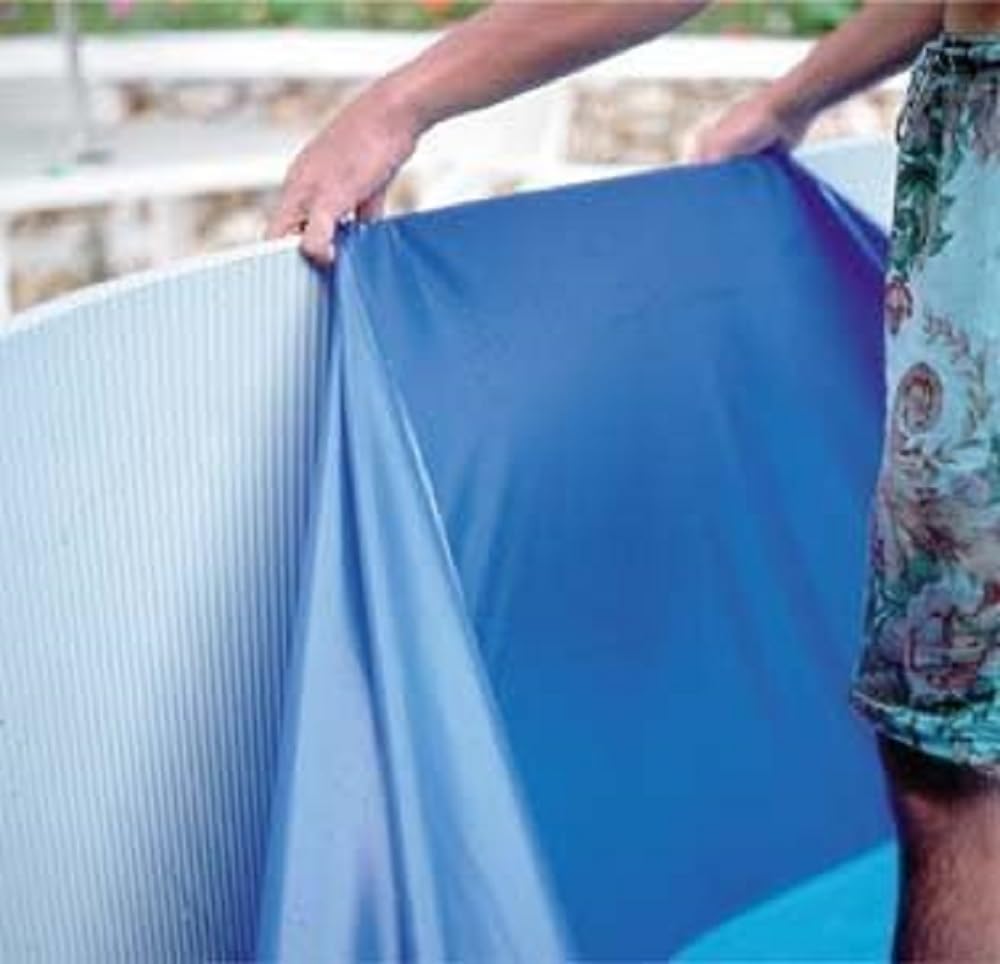Gre SP3550F Liner para Piscina Redonda Elevada, Sistema Overlap, Azul, Medidas 350 X 120 cm