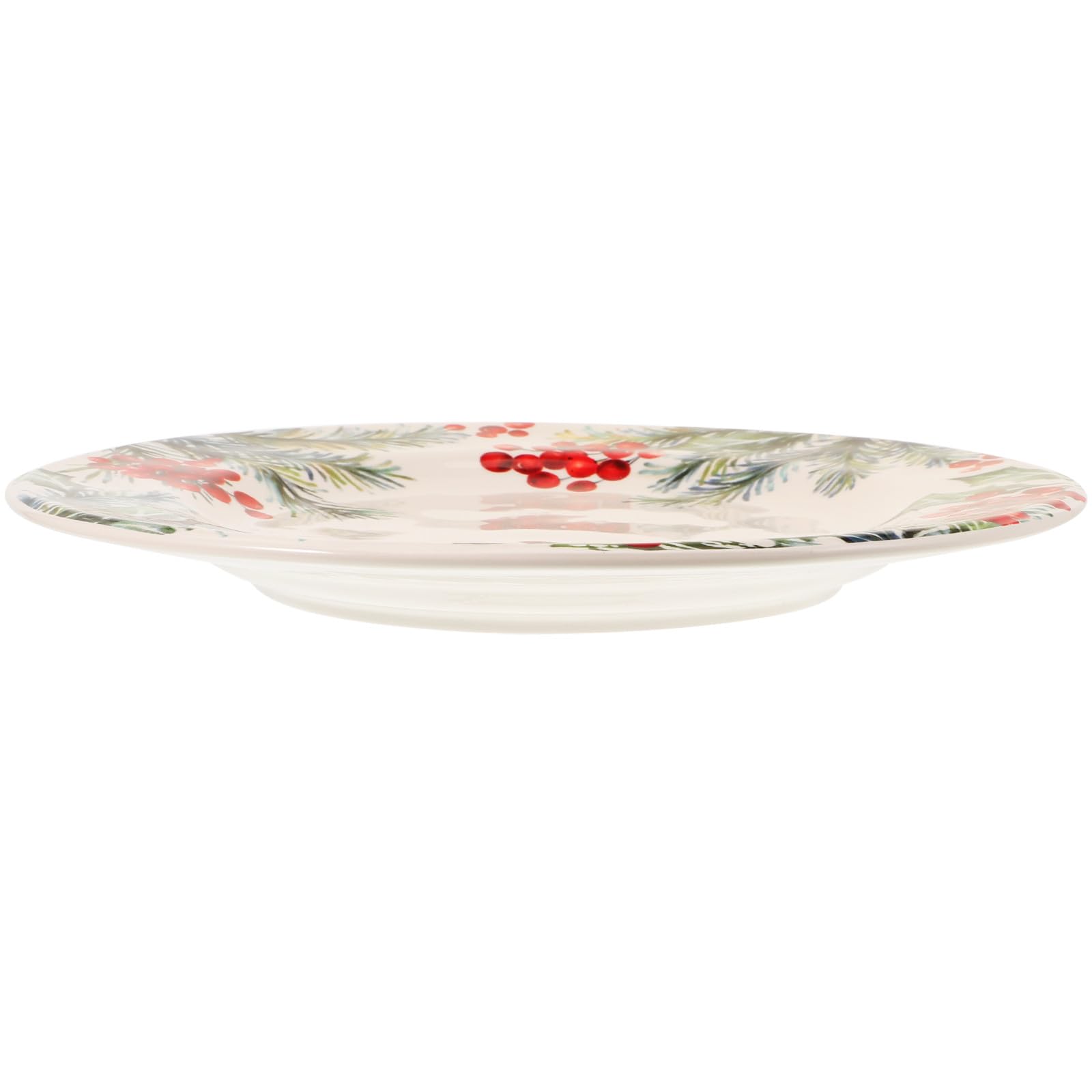 SHOWERORO Plato Cerámico Redondo Para Almacenamiento y Servicio De Comida Decoración Navideña Para y Celebraciones Diseño Navidad